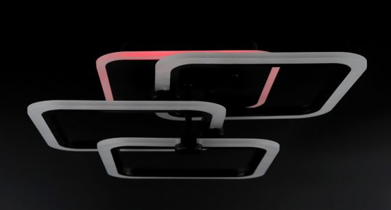 Люстра світлодіодна стельова LED світильник для квартири на стелю лед з пультом 25768 Чорний 13х45х53 см. | Зображення 7