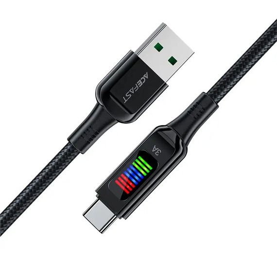 Дата кабель Acefast C7-04 USB-A to USB-C zinc alloy (1.2m) Black | Зображення 3