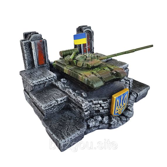 Штоф "Український танк Т-64 БВ" №2 декоративна підставка для алкоголю, тематичний Міні Бар | Зображення 2