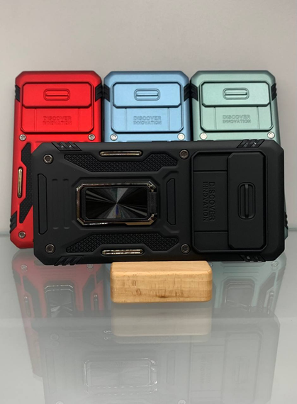 Google Pixel 9/9 Pro чорний Протиударний Чохол накладка Ring Magnet Camera slide з кільцем