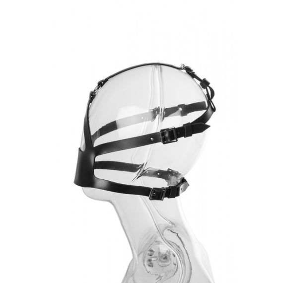 Маска для голови із закритим ротом Candy hero SC1, шкіряна, чорна | Зображення 6