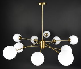 Люстра стельова на 10 лампочок 27784 Латунь 40-70х116х116 см.