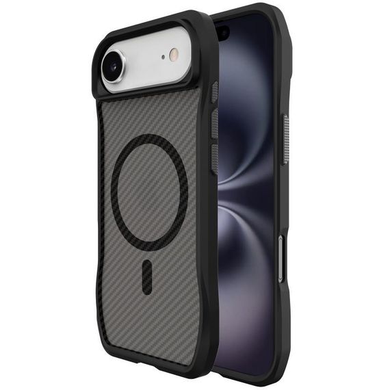 Чохол TPU Space Octagon with MagSafe для Apple iPhone 17 Air (6.5") Carbon Black | Зображення 1