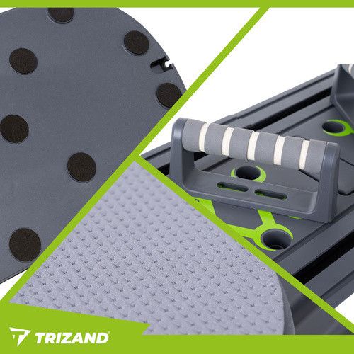 Багатофункціональна дошка TRIZAND 97×35 см з ручками та еспандерами — універсальний тренажер для пілатесу, йоги, кор-тренувань і ф | Зображення 3