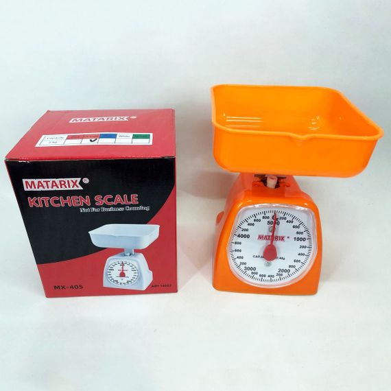 Ваги кухонні механічні MATARIX MX-405 5 кг, Ваги для кухні для продуктів. Колір: оранжевий | Зображення 6