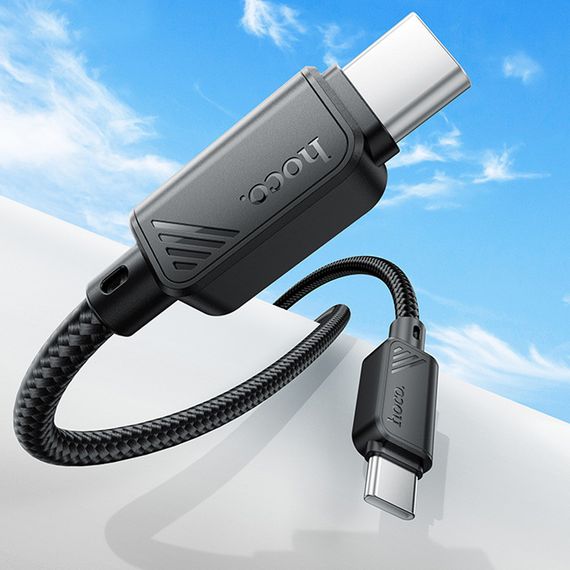 Дата кабель Hoco X113 Beneficio Type-C to Type-C 60W (1m) Black | Зображення 2