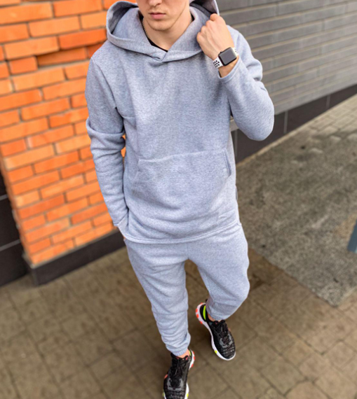 Мужской очень теплый спортивный костюмм Асос FD2022 размер XL, цвет серый | Зображення 2