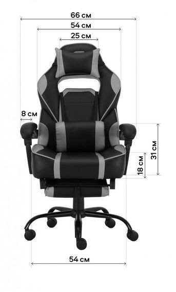 Кресло геймерское GT RACER X-2748 Fabric Black Suede | Зображення 8