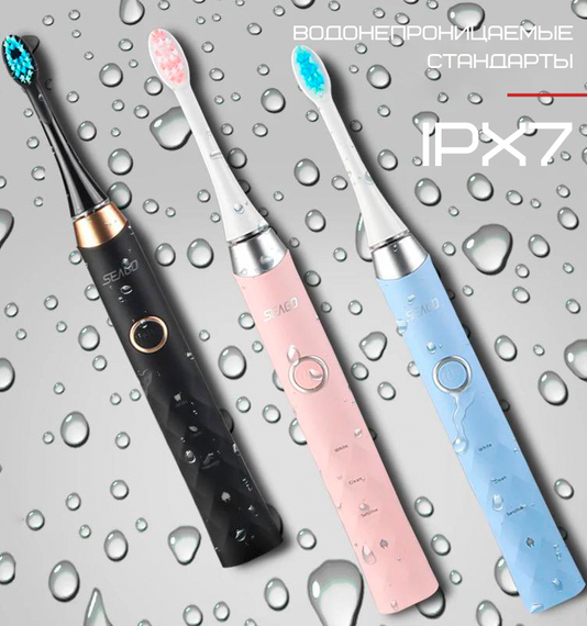 Зубная Щетка Электрическая Взрослая Звуковая Seago SG987 Голубая | Зображення 4