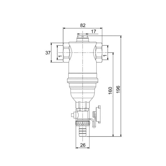 Фильтр самопромывной с магнитом Icma для закрытой системы 1" №746 | Зображення 1