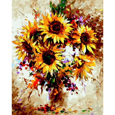 Картина по номерам ZiBi Улыбка подсолнухов 40*50 см ART Line (ZB.64138) - Топ Продаж! | Зображення 1