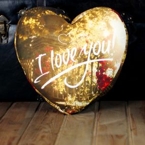 Подушка сердце 3D I love you! 40х40х7,5 см (3DPS_WOL016)