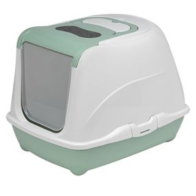 Moderna Flip Cat туалет закрыт для кошек, 50 см х 39 см х 37 см, зеленый