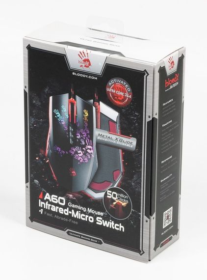 Миша ігрова A4-Tech Bloody A60 Activated, Gaming, металеві ніжки, чорна | Зображення 6