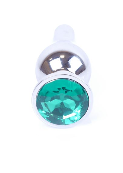 Анальна пробка - Jewellery Silver BUTT PLUG- Green | Зображення 2