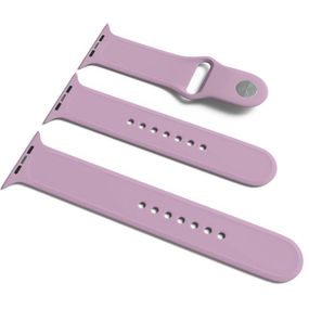 Силіконовий ремінець для Apple Watch Sport Band 42(ser.1-3)/44/45/46/49mm (S/M & M/L) 3pcs Ліловий / Lilac Pride