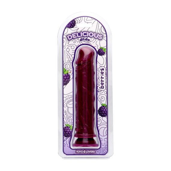 Фалоімітатор з ароматом ожини - Toyz4lovers Delicious Dildo Berries, 20 см Sex Aura | Зображення 1