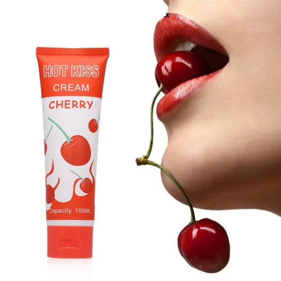 Інтимний гель-змазка Hot Kiss з ароматом вишні 100 ml | Зображення 1
