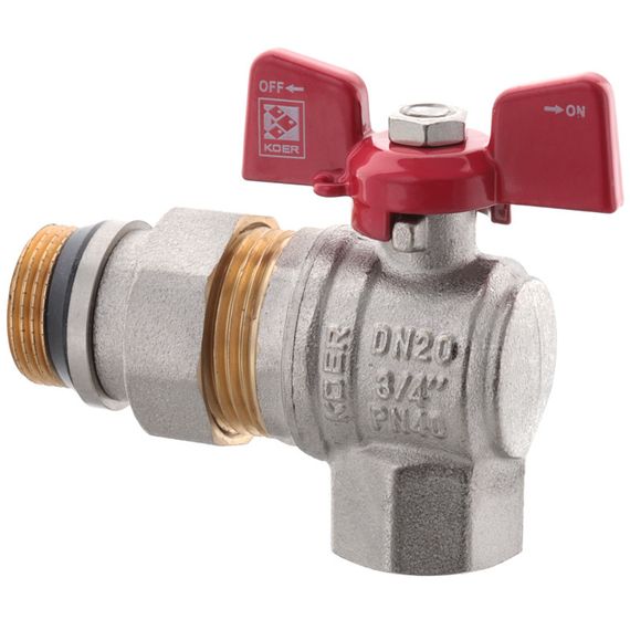 Кран с американкой 3/4" "антипротечка" (Koer KR.228-Gi) угловой (KR0194) | Зображення 2