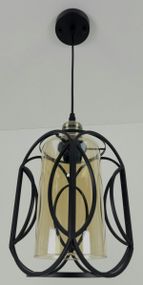 Люстра підвісна LOFT на 1 лампочку 25062 Чорний 35-100х15х15 см.