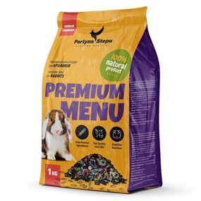Корм для кроликів Перлина Степу Premium Menu, 1 кг