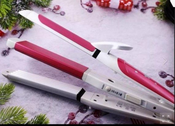 Стайлер для волос 3 в 1 Gemei/Geemy GM-1960 Pink Плойка | Гофре | Утюжок | Зображення 5