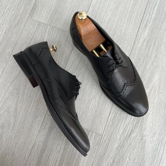 Туфлі броги чорні 39 розмір | Зображення 3