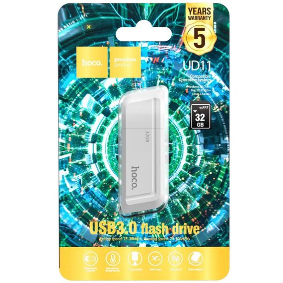 Флеш-накопичувач Hoco UD11 USB3.0 - 32GB White | Зображення 2
