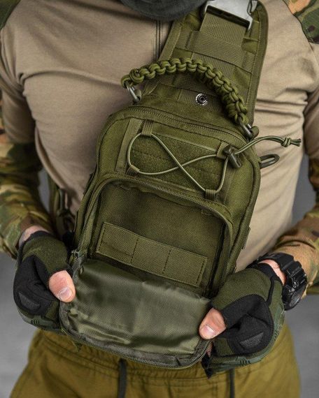 Тактическая сумка нагрудная paracord oliva | Зображення 3