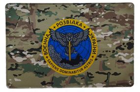 Велкро панель для шевронів  з емблемою "Воєнна Розвідка" мультикам 40х60 см