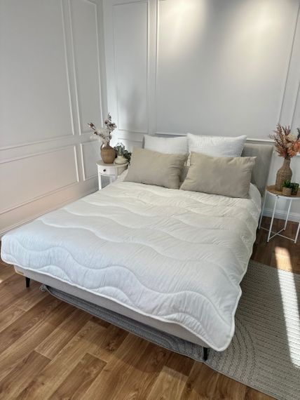 Ковдра двоспальна вовняна Viluta Comfort 21422 170x210 см бежева | Зображення 6