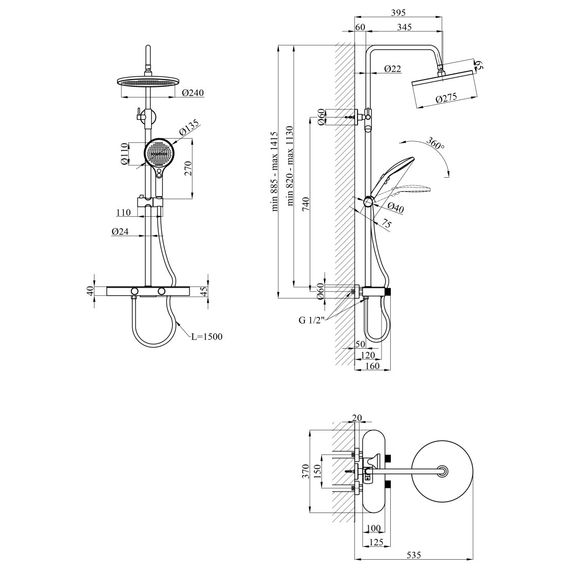 Душова система Kroner KRP Makon - GRP0637 (CV035369) | Зображення 1