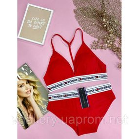 Женский комплект белья ТН cо слипами (брифи) - размер  S - Красный S