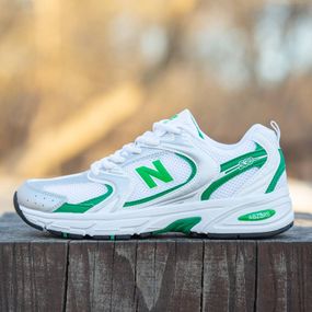 Літні кросівки New Balance колір білий/зелений