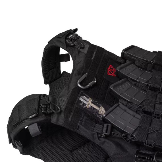 Плитоноска IBV Ukrarmor аналог IOTV, бронежилет-носій Cordura 1000 MOLLE, військова плитоноска ЗСУ, страйкбол, колір Чорний | Зображення 9