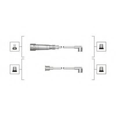 Комплект дротів запалювання (вир-во Magneti Marelli кор.код. MSQ0004) MAGNETI MARELLI 941319170004 на AUDI 4000 (89, 89Q, 8A, B3)