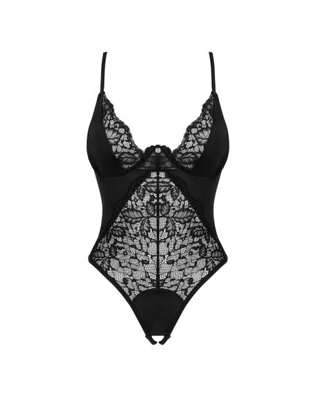 Боді Obsessive Bellastia otwarte Чорне XS/S | Зображення 4