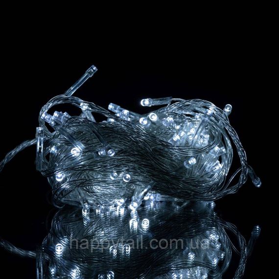 Новогодняя гирлянда комнатная нить 10 м 120 LED белый провод Белый W120LED10MWW | Зображення 1