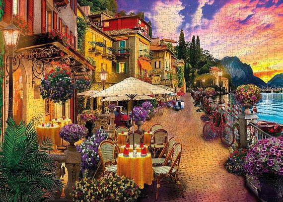 Пазли для дорослих, 1000 деталей. Пазли для дорослих, 1000 деталей. Італія. Озеро Комо. Пазли для маленьких