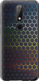 Чехол на Nokia 6.1 Plus Переливающиеся соты "498u-1539-17620"