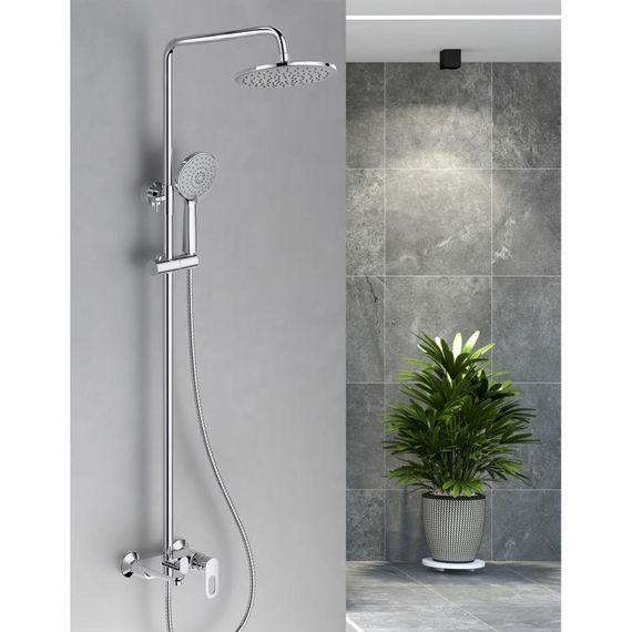 Душевая система универсальная Lidz Latwa 1030 на три потребителя (с изливом) (k35) LDLAT1030CRM45417 Chrome | Зображення 8