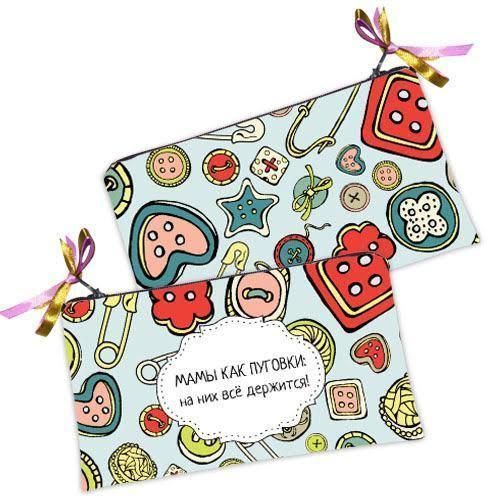 Косметичка жіноча Мамы как пуговки 20х12 см (K_14M020)