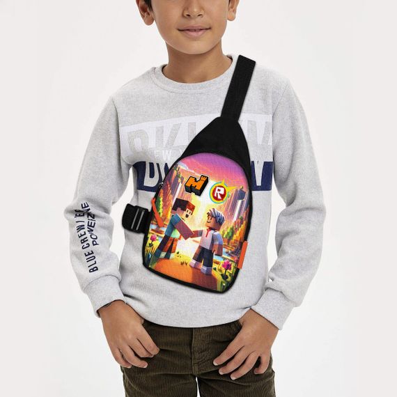 Сумка через плече дитяча Minecraft Кріпер 29х17 см сумка слінг для хлопчика (02094)