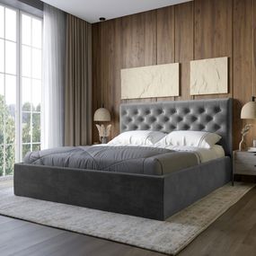 Двоспальне ліжко з м`яким узголів`ям LION Аврора Лілі 95 140х200 см (LION-041685)