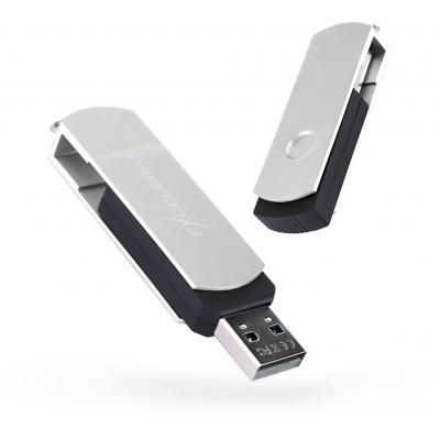 USB флеш накопичувач eXceleram 64GB P2 Series Silver/Black USB 2.0 (EXP2U2SIB64) (EXP2U2SIB64)