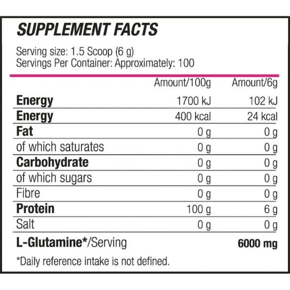 Глютамин для спорта Blade Sport Glutamine 600 g /100 servings/ Natural flavour | Зображення 1