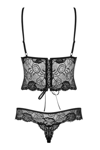 Боди Obsessive Alluria Черный S/M | Зображення 4