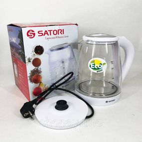 Чайник з підсвічуванням і індикатором рівня води Satori, Якісний електричний чайник для дому FZ-50