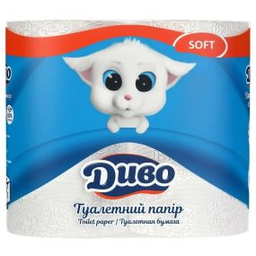 Бумага туалетная бумага ТМ "ДИВО" белая 8шт.