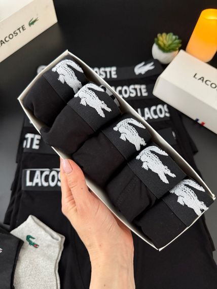 Чоловічий набір трусів 5 шт  Lacoste колір чорний | Зображення 2